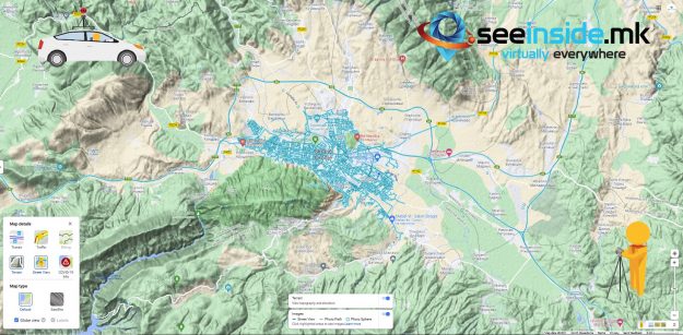 Shooting Google Street View Skopje